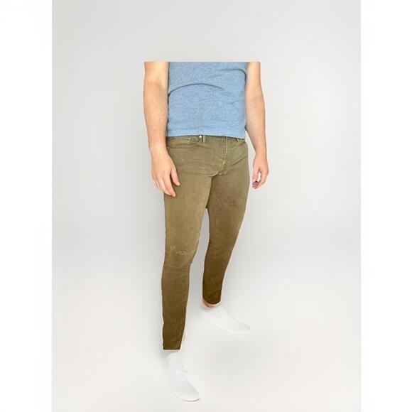 FRAME L’Homme Slim Jeans Men’s Size 30 Olive Stretch Denim - Picture 1 of 4